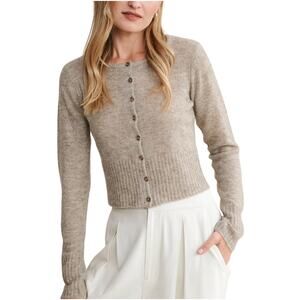 Jenni Kayne Merino Beige Finley Cardigan Size XL
